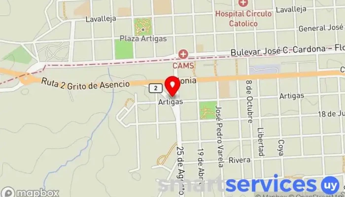 mapa de ANCAP FLORENCIO SANCHEZ Gasolinera, Tienda general en Florencio Sánchez
