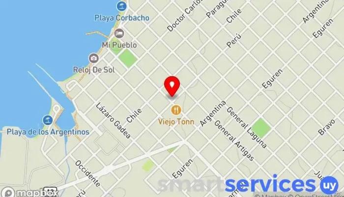 mapa de ANCAP Gasolinera en Nueva Palmira