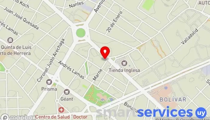 mapa de ANCAP MARNE Gasolinera en Montevideo