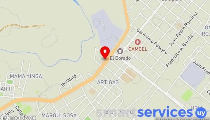 mapa de Ancap Rio Branco Gasolinera en Cerro Largo