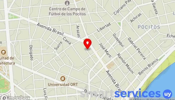 mapa de Anfibia Cine Servicio de producción de vídeo en Montevideo
