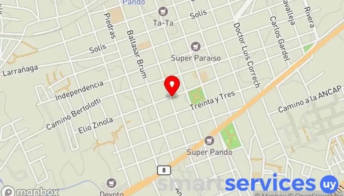 mapa de Antel Tienda de móviles, Proveedor de servicios de Internet, Centro comercial, Proveedor de servicios de telecomunicaciones, Compañía telefónica en Pando