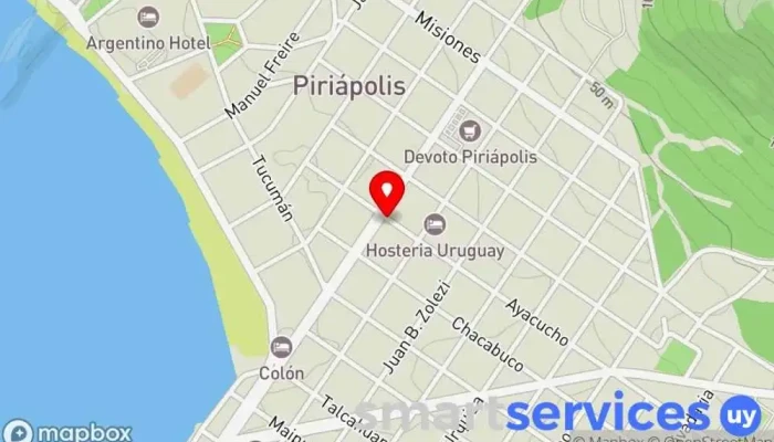 mapa de Antigua Radio Service Establishment en Piriápolis