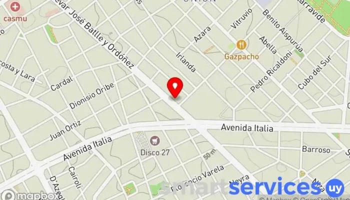 mapa de Apiarios M BRANCACCIO Farmacia en Montevideo
