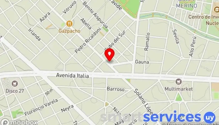 mapa de Arnold Gesell Instituto de secundaria en Montevideo