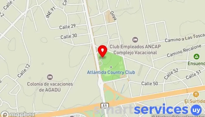 mapa de Atlántida Country Club Club en Atlántida