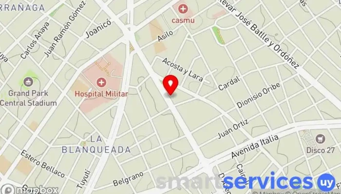 mapa de Audióptica Avenida Audífonos y Lentes Óptica, Audiólogo, Servicio de reparación de audífonos, Tienda de audífonos en Montevideo