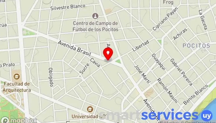 mapa de Av. Brasil y Libertad  en Montevideo