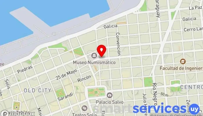 mapa de Av. Uruguay Y Florida  en Montevideo