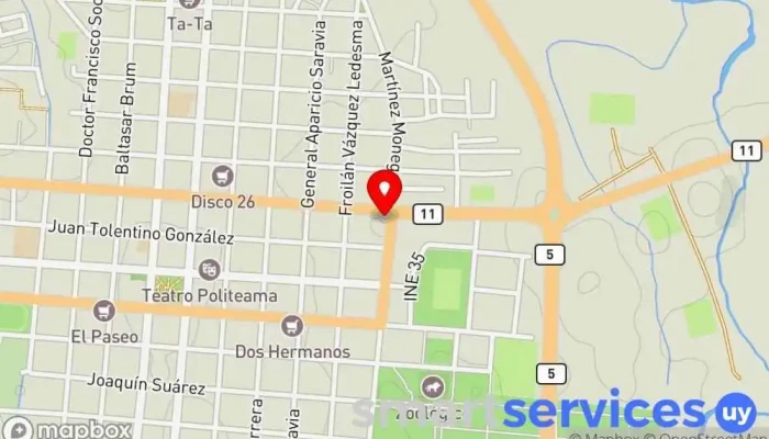 mapa de Axion Canelones Gasolinera en Canelones