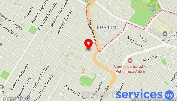mapa de AyM Design Servicio de marketing por Internet, Diseñador de sitios web en Rivera