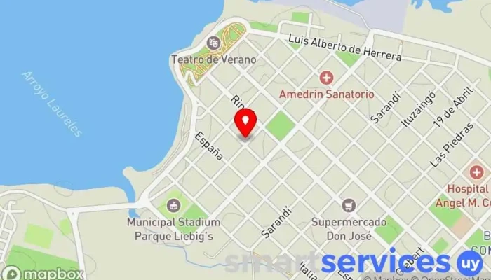 mapa de Banco de Seguros del Estado - Sucursal Fray Bentos Compañía de seguros en Fray Bentos