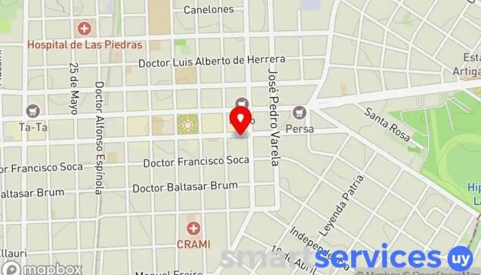 mapa de Banco de Seguros del Estado (Agencia Las Piedras) Banco en Las Piedras