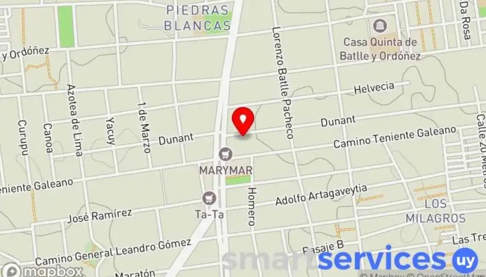 mapa de Barraca El Cine Tienda de materiales para la construcción en Montevideo