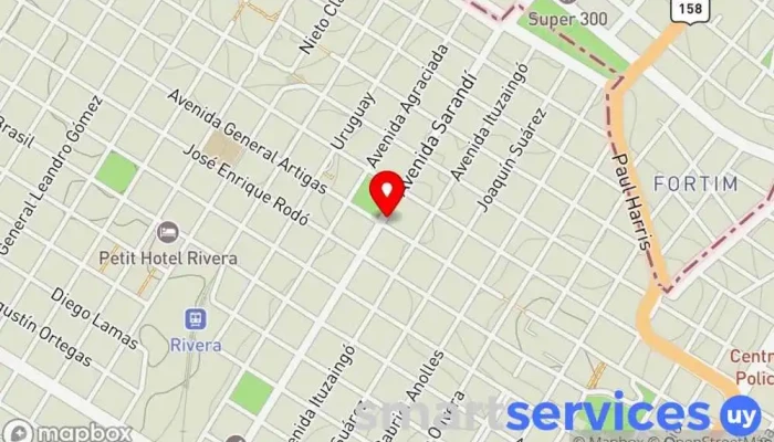 mapa de BBVA Banco en Rivera