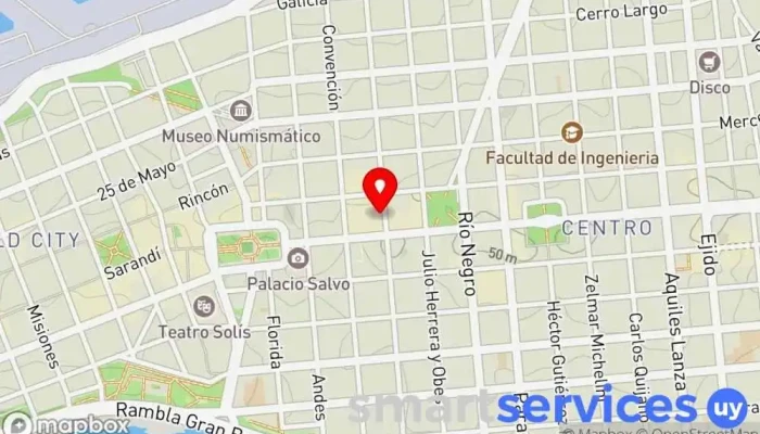 mapa de Bestway Viajes Agencia de viajes en Montevideo