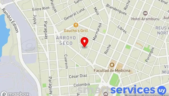 mapa de Boliche Radio 89.7 FM Emisora de radio en Montevideo