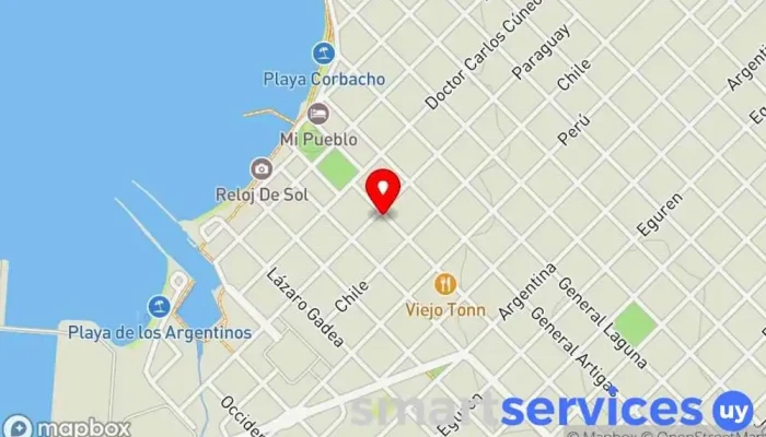 mapa de BSE Nueva Palmira Banco en Nueva Palmira