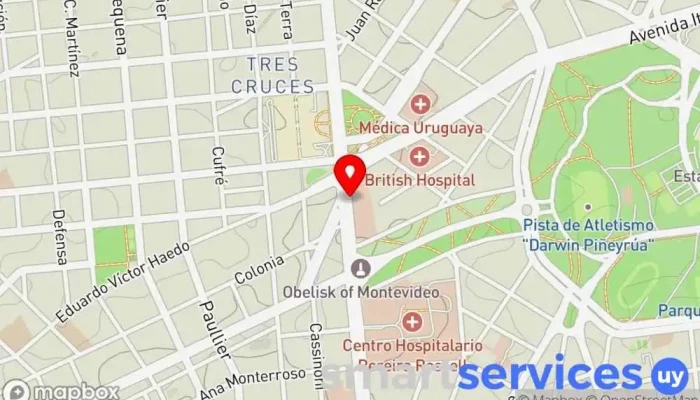 mapa de Bulevar General Artigas  en Montevideo