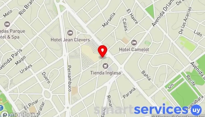 mapa de Buquebus Agencia de viajes en Punta del Este