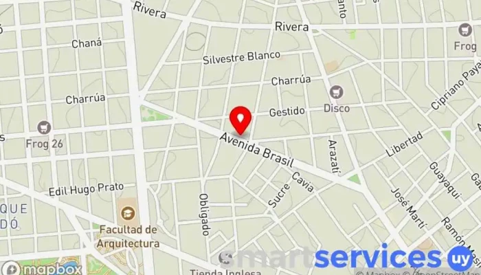 mapa de Cambilex Oficina de cambio de divisas en Montevideo