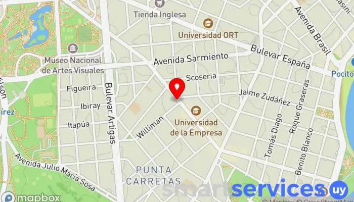 mapa de Cambilex Oficina de cambio de divisas en Montevideo