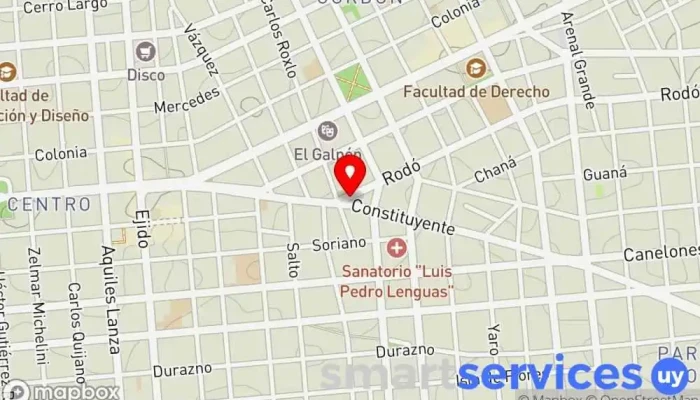 mapa de Cambilex Oficina de cambio de divisas en Montevideo