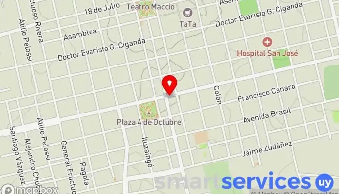 mapa de Cambilex Oficina de cambio de divisas en San José de Mayo