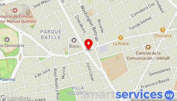 mapa de Cambilex Oficina de cambio de divisas en Montevideo