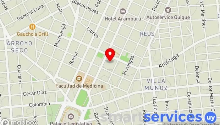 mapa de Cambilex Oficina de cambio de divisas en Montevideo