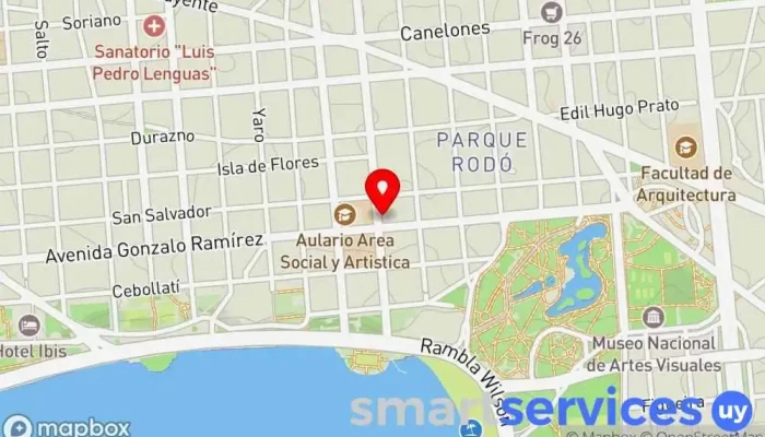 mapa de Cambilex Oficina de cambio de divisas en Montevideo