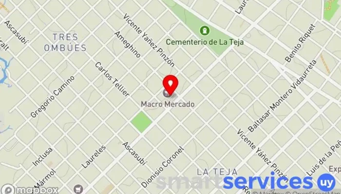 mapa de Cambilex Oficina de cambio de divisas en Montevideo