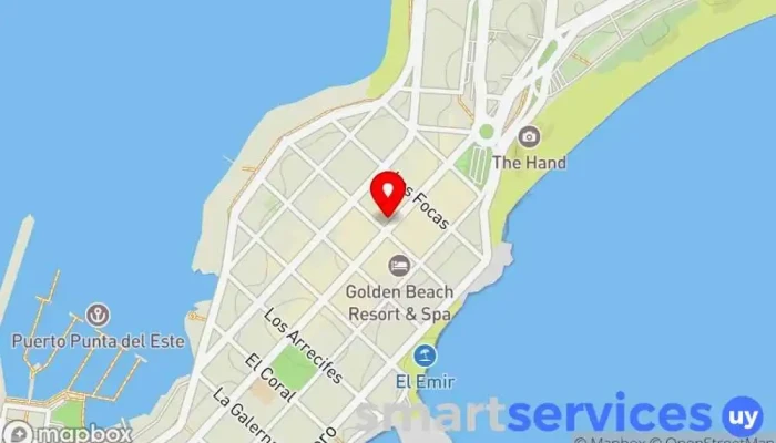 mapa de Cambio 18 Institución financiera, Banco en Punta del Este