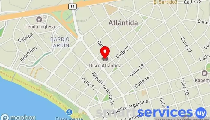 mapa de Cambio Federal Institución financiera en Atlántida