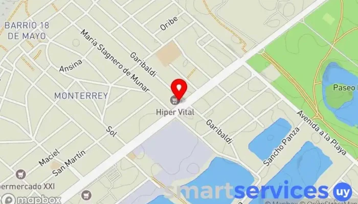 mapa de Cambio Finacam Banco en Ciudad de la Costa
