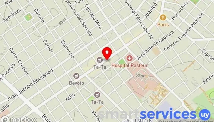 mapa de Cambio Iberia Oficina de cambio de divisas en Montevideo