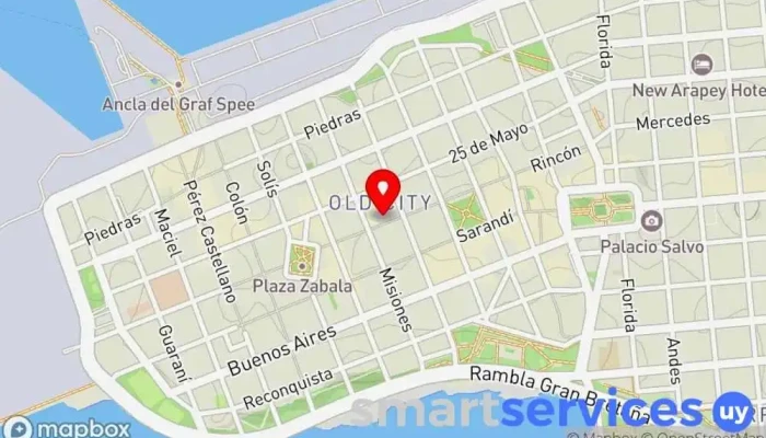 mapa de Cambio Indumex Ciudad Vieja Oficina de cambio de divisas, Institución financiera en Montevideo