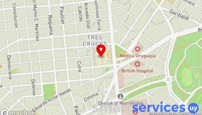 mapa de Cambio Indumex Oficina de cambio de divisas en Montevideo