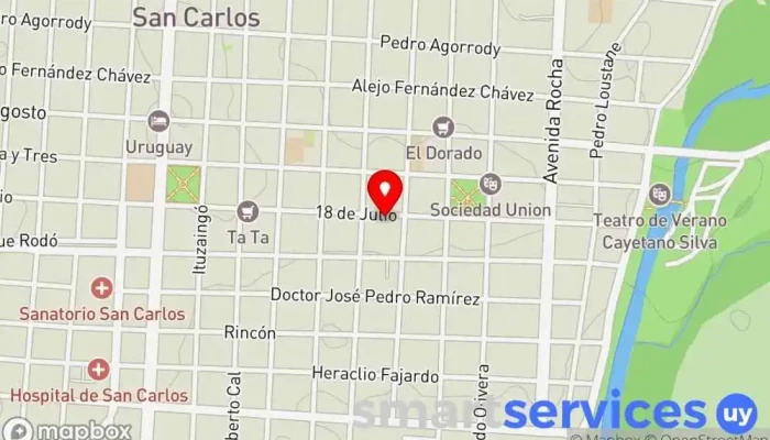 mapa de Cambio Maiorano San Carlos Institución financiera en San Carlos