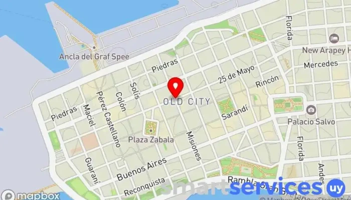 mapa de Cambio Misiones Oficina de cambio de divisas en Montevideo