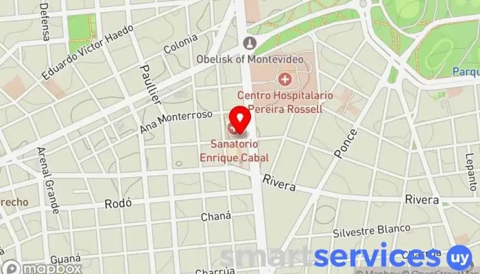 mapa de Cambio Sir (Sucursal Española) Institución financiera, Cajeros automáticos en Montevideo