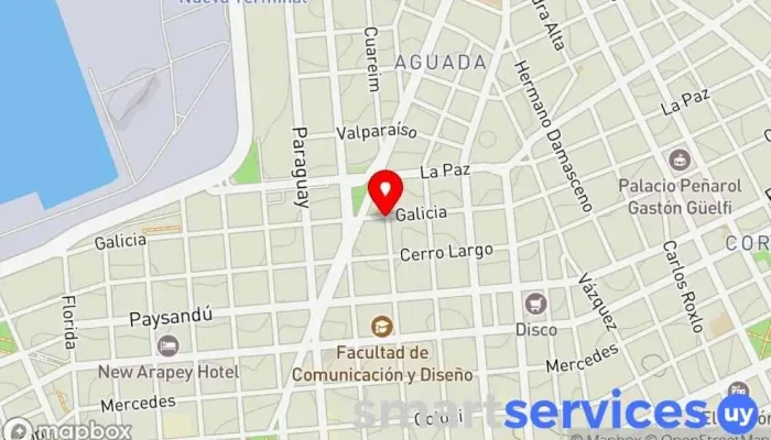 mapa de Cambio Suizo - Surport S.A. Oficina de cambio de divisas, Cobro de deudas en Montevideo