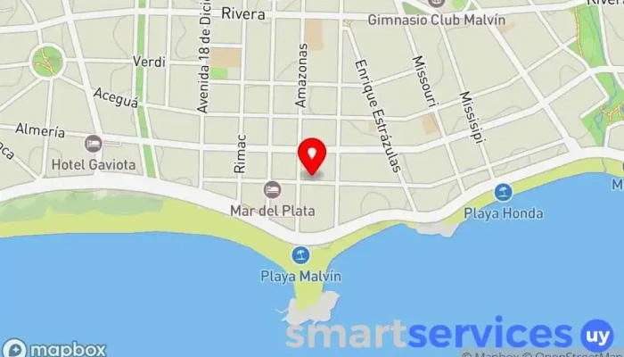 mapa de Cambio Suizo Cajeros automáticos en Montevideo