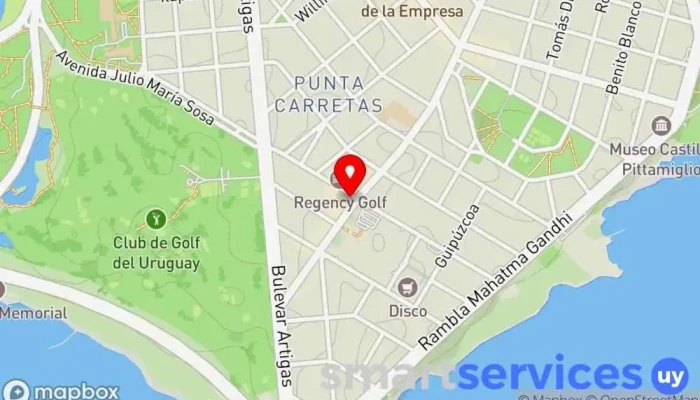 mapa de Cambio Varlix Institución financiera en Montevideo