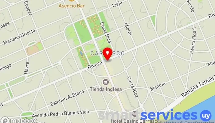 mapa de Cambio Varlix Institución financiera, Oficina de cambio de divisas en Montevideo