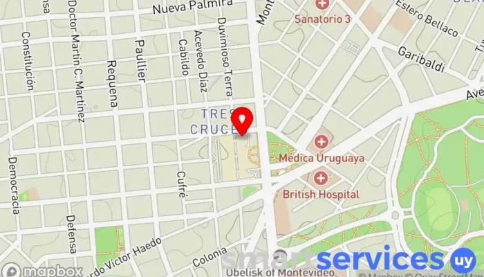 mapa de Cambio Varlix Institución financiera, Oficina de cambio de divisas en Montevideo