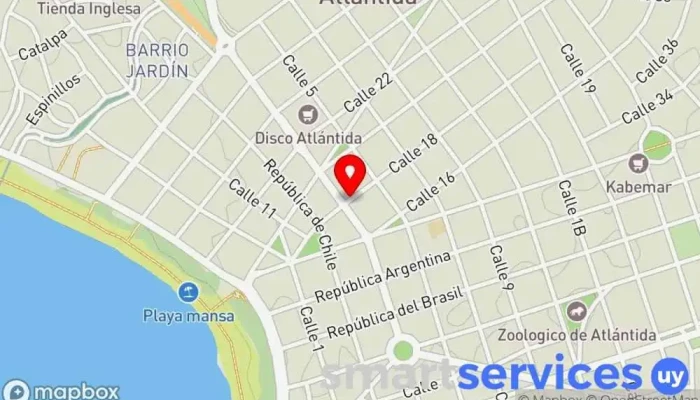 mapa de Candy Sweet Bufé de dulces y repostería en Atlántida