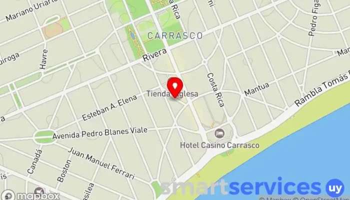 mapa de Carrasco Viajes Agencia de viajes en Montevideo