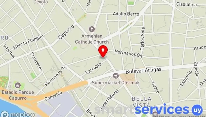 mapa de Cartelux Publicidad Agencia de publicidad en Montevideo