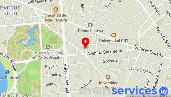 mapa de Casa Óptica Óptica en Montevideo